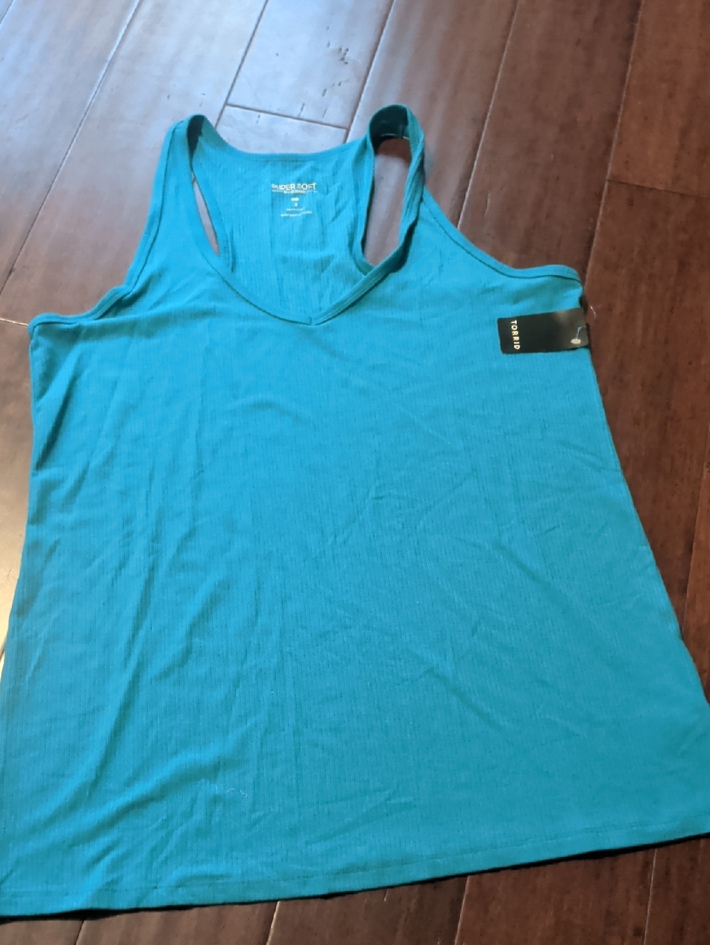 Torrid super soft tank-teal 2x